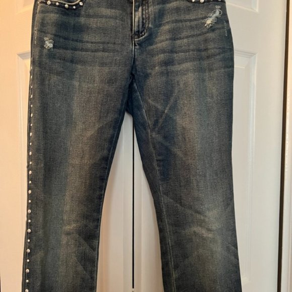 INC International Concepts Denim - INC Studded Jeans, Skinny Leg Curvy Fit